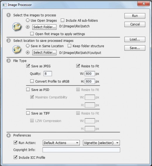 Resize photos